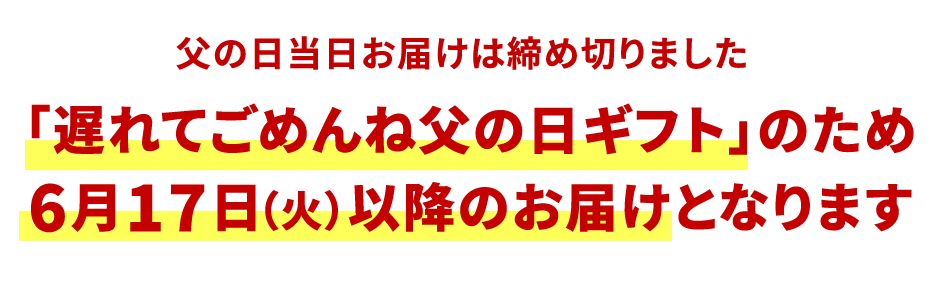 遅れてごめんね父の日