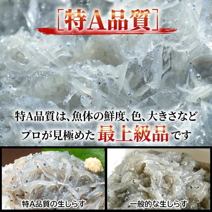 【人気商品！】 釜揚げしらす 特A品質 1kg 250g×4 しらす シラス 釜揚げ 無添加 無漂白 冷凍 用宗港 静岡 駿河湾 送料無料